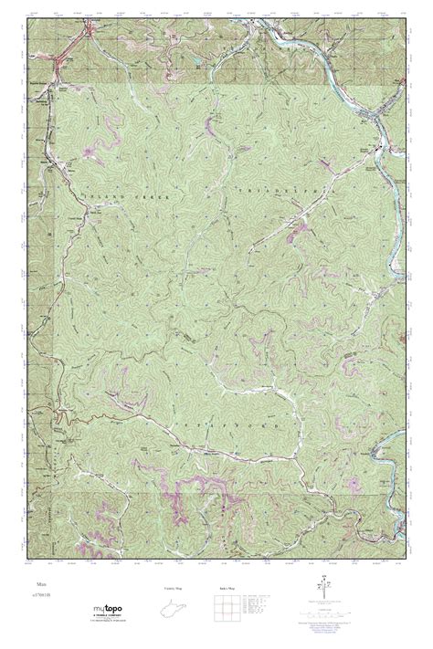 Mytopo Man West Virginia Usgs Quad Topo Map