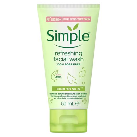 Simple Kind To Skin Refreshing Facial Wash Gel 50ml Beauty