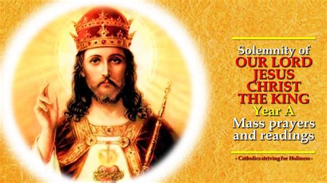 Solemnity Of Christ The King Year A Mass Prayers And Readings