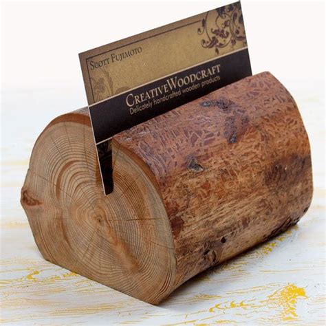 Handmade wooden business card holder, using smith and wesson shells. Office accessories Business Card Holder Wooden - Wood desk ...
