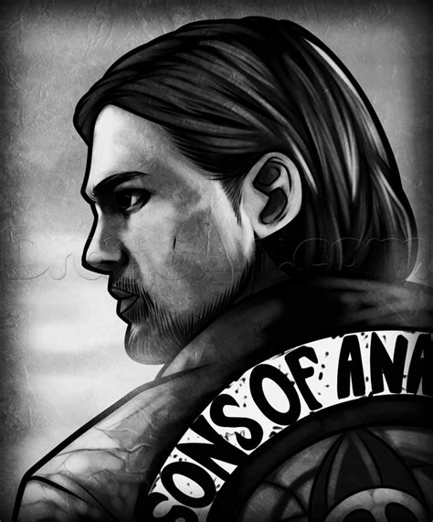 How To Draw Jax Teller From Sons Of Anarchy Step By Step Characters