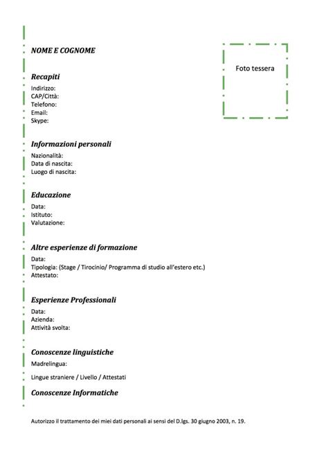 Exemples de cv européen gratuits et prêt à remplir exemples de cv européen. SCARICARE CURRICULUM EUROPEO GRATIS CV EUROPASS UFFICIALE ...