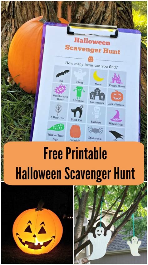 Free Printable Halloween Scavenger Hunt For Kids