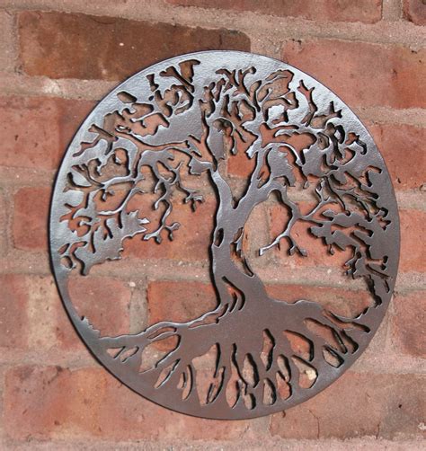 Tree Of Life Metal Wall Art Wall Decor Metal Tree Round Tree Etsy