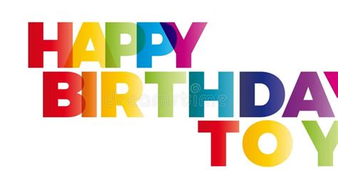 The Word Happy Birthday Animation With The Text Colored Stock Footage