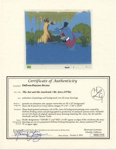 Howard Lowery Online Auction DePatie Freleng THE ANT AND THE AARDVARK