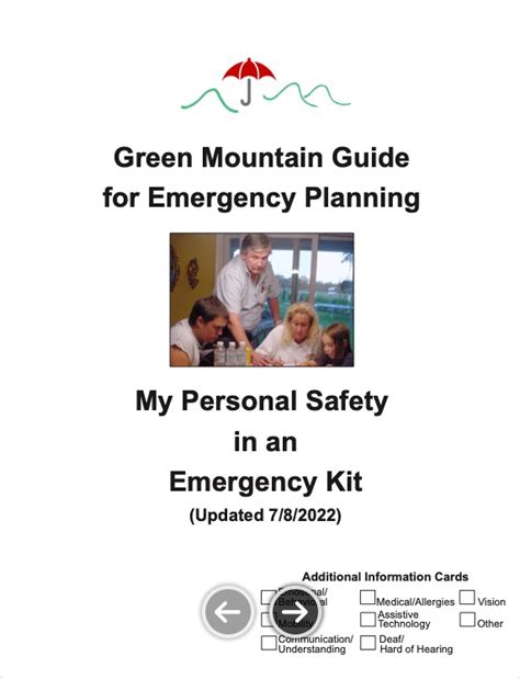 Green Mountain Emergency Preparedness Project Center On Disability