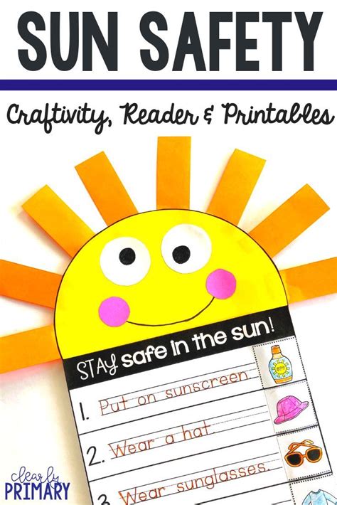 Sun Safety Sun Safety Activities Summer Safety Activities Safety Crafts