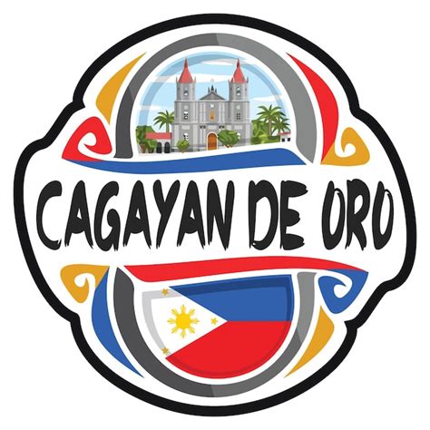 Premium Vector Cagayan De Oro Philippines Flag Travel Souvenir