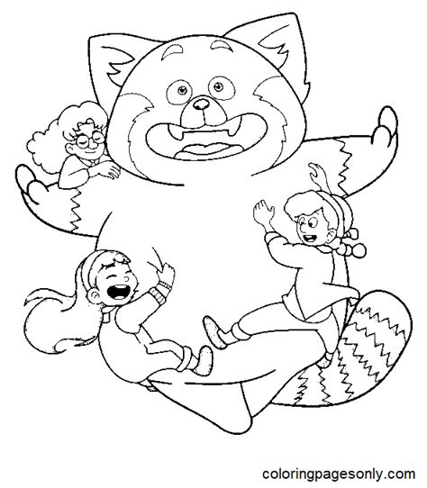 Disney Pixar Turning Red Coloring Page Free Printable Coloring Pages