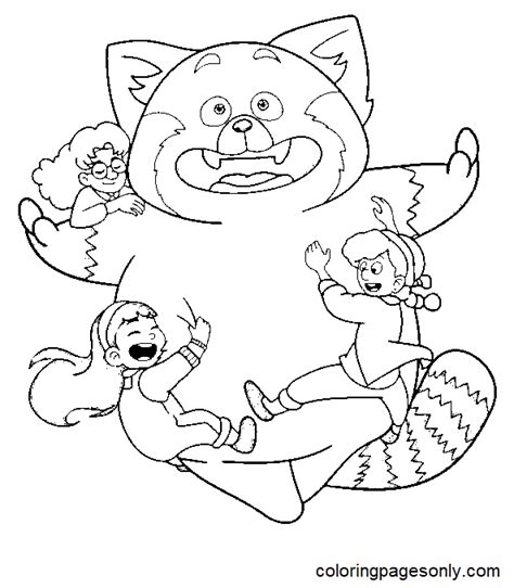 Turning Red Disney Pixar Coloring Pages - Turning Red Coloring Pages
