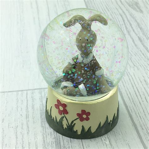 Boy Bunny Rabbit Glitter Globe Tutti Decor Ltd Gisela Graham