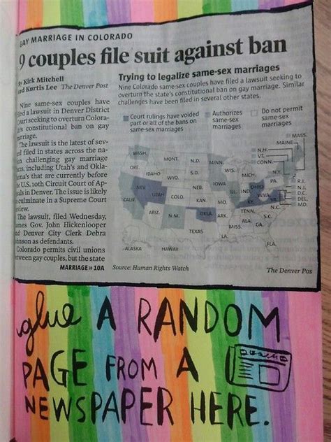 Itsjessiebrown Finished A Page Denver Post Wreck This Journal Same Sex Couple Inspiration