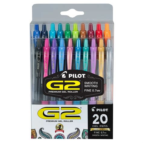 Pilot G2 Premium Retractable Gel Ink Rolling Ball Pen Fine Point 07