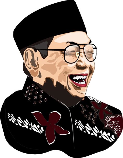 Vector Illustration Of Indonesias Fourth President Gusdur 3219059