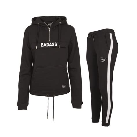 Dames Joggingpak zwart badass - Badass Fashion