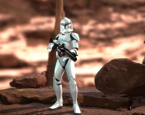 3d Model Clone Trooper Rigged Vr Ar Low Poly Cgtrader