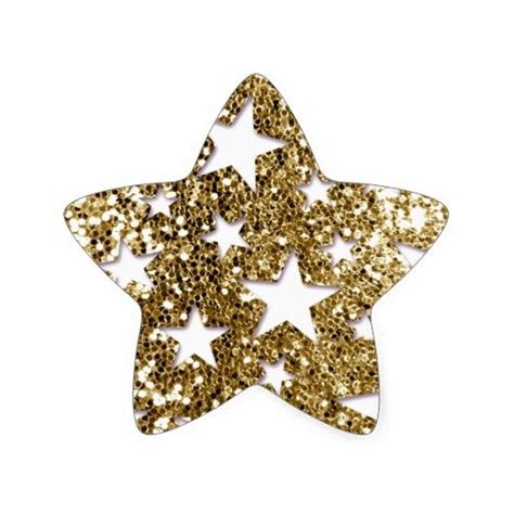 Gold Glitter Look Stars Star Sticker In 2021 Gold