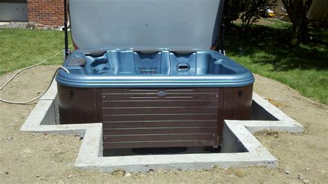 Half Way Point On This In Ground Spa In Ground Hot Tubs Are Our Specialty They Combine The