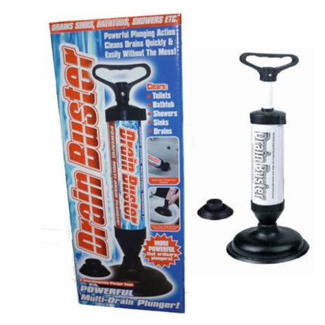 It is similar to a traditional plunge sink plungers can be used for sink drains and bathtub plungers for a bathroom tub drain. DRAIN BUSTER POWERFUL PLUNGER TOILET SINK CLOG SUCKER ...