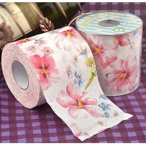 New Wholesale Creative Gifts Novelty Personalized Custom Printed Cute Lily Toilet Paper Tissue
