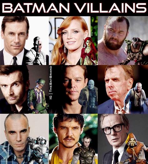 The Many Faces Of Batman Villaines Are Shown In This Collage With Each