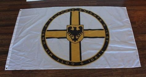 New Teutonic Knights Flag Crusader Templar Gott Mit Uns 1190 Logo