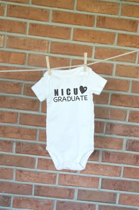 Nicu Graduate Baby Onesie Infant Bodysuit By Saxsews On Etsy