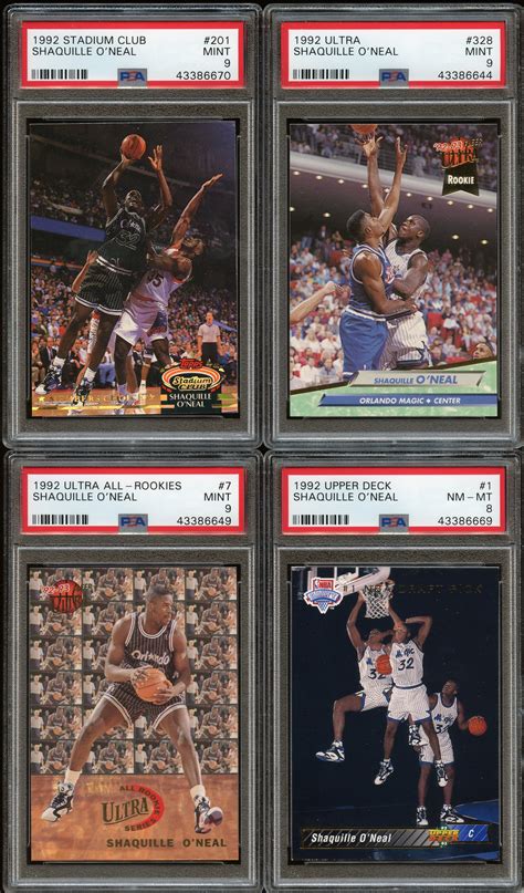 Check spelling or type a new query. Lot Detail - 1992 Shaquille O'Neal RC Rookie Card Group of 4 PSA Graded