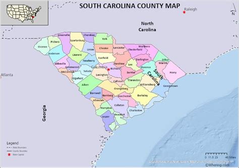 South Carolina County Map Free Check The List Of 46 Counties In South