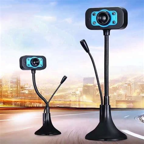 Flexible Hd Usb Webcam Conference Live Manual Focus With Led Night