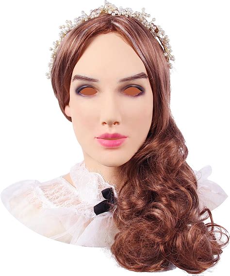 Buy Realistic Silicone Female Head Mask Soft Hand Made Face For