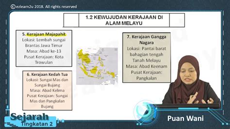 Video kali ini menceritakan tentang sejarah kegemilangan kerajaan kesultanan. F2-SEJ-T01-01 Kerajaan Alam Melayu_1_Wani (SD) - Jom Tuisyen