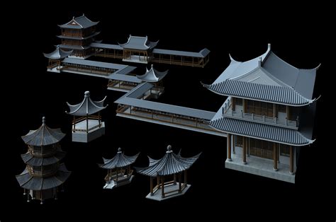 Chinese Architecture 3d Model Free Best Home Design Ideas