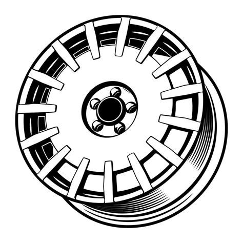 Car Wheel Illustration For Conceptual Design 2075428 Vector Art At Vecteezy