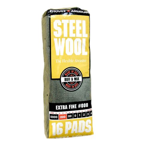 Steel Wool Extra Fine Grade 000 16 Pads