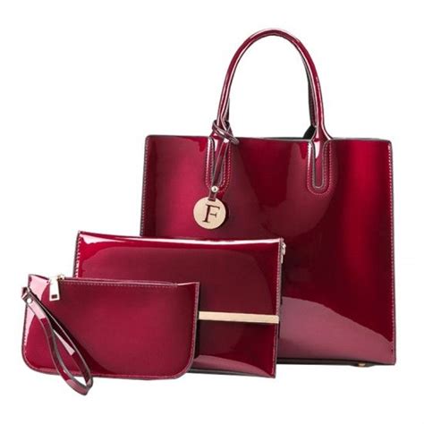 Showing Image For Elegant Luxury Plus Size Three Piece Red Bags Set Wb