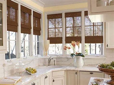 Miscellaneous Window Treatment Ideas For Kitchen Bay Window