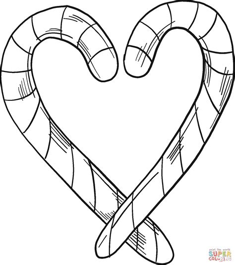 Candy Canes Coloring Candy Cane Coloring Pages Printable Kids