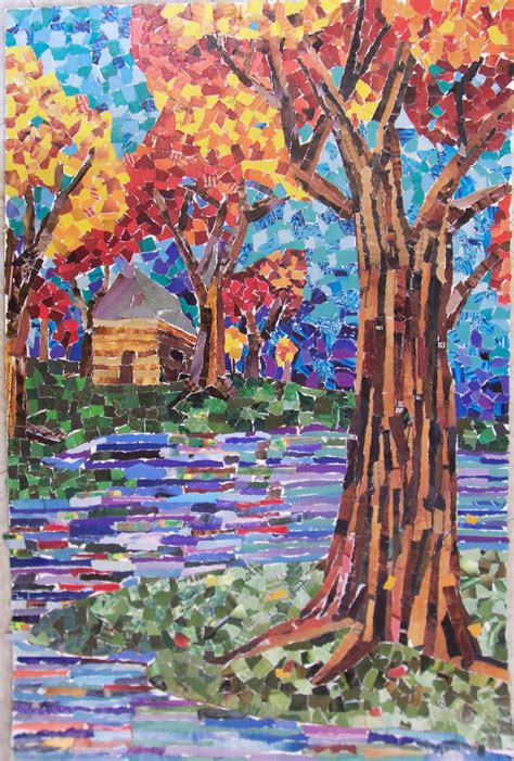 Art collage process using magazine cut outs ♡ maremi's small art ♡. The Lost Sock : Torn Paper Collage... recycle your magazines!