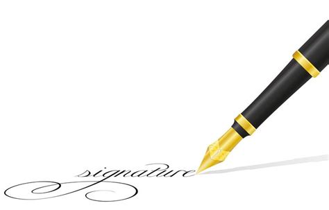 Ink Pen And Signature Vector Illustration 490688 Vector Art At Vecteezy