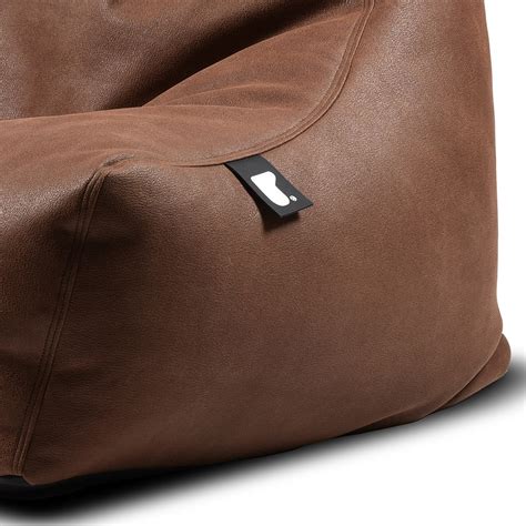 Extreme Lounging Mighty B Faux Leather Bean Bag In Chestnut Extreme