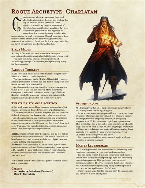 5e dnd streamlined a lot of weird status effects and condensed a lot of complicated rules down to a few simple conditions. Rogue Archetype: Charlatan, 1st UA Draft in 2020 | Rogue archetypes, Dungeons, dragons rogue ...