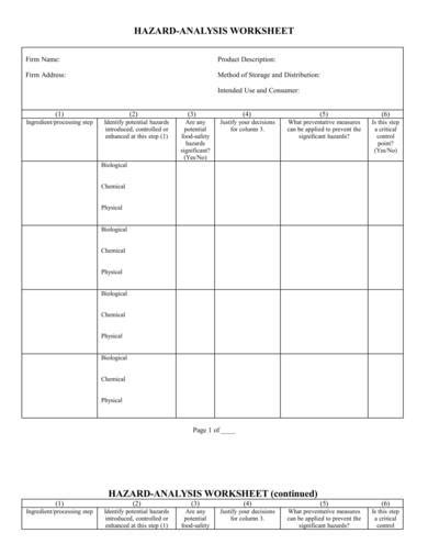 Haccp Form Fill Out And Sign Printable Pdf Template Signnow Images