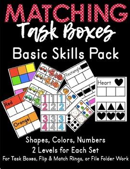 Task Boxes Basic Skills Matching By A Is For Amy TpT