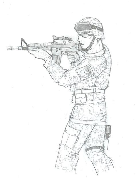 Us Army Soldier Sketch By Daimoth On Deviantart