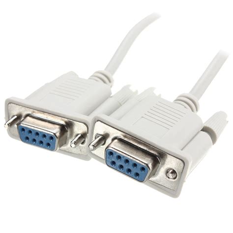 Serial Rs232 Null Modem Cable Female To Female Db9 5ft 15m Cross