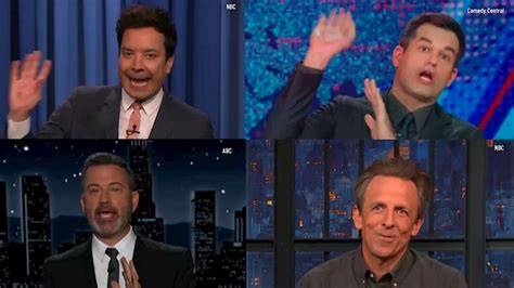 see late night hosts react to ongoing house speaker battle