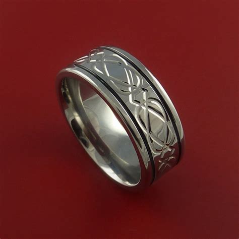 Titanium Celtic Band Wedding Ring Black By Stonebrookjewelry