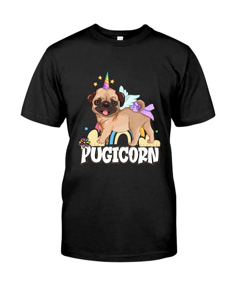 Pugicorn Pug And Unicorn Girls Kids Space Galaxy Rainbow Pet Dog